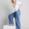 Sweathosen-Jeans mit mittlerer Leibhöhe