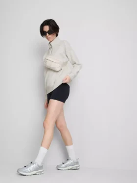 Sweatshirt aus Baumwollmischung mit halbem Reissverschluss
