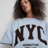 Sweatshirt mit Drop-Sleeves aus baumwollreicher NYC-Kollektion