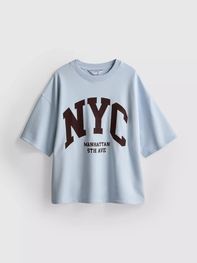 Sweatshirt mit Drop-Sleeves aus baumwollreicher NYC-Kollektion