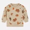 Sweatshirt mit Rundhalsausschnitt und Waldtier-Motiv