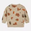 Sweatshirt mit Rundhalsausschnitt und Waldtier-Motiv