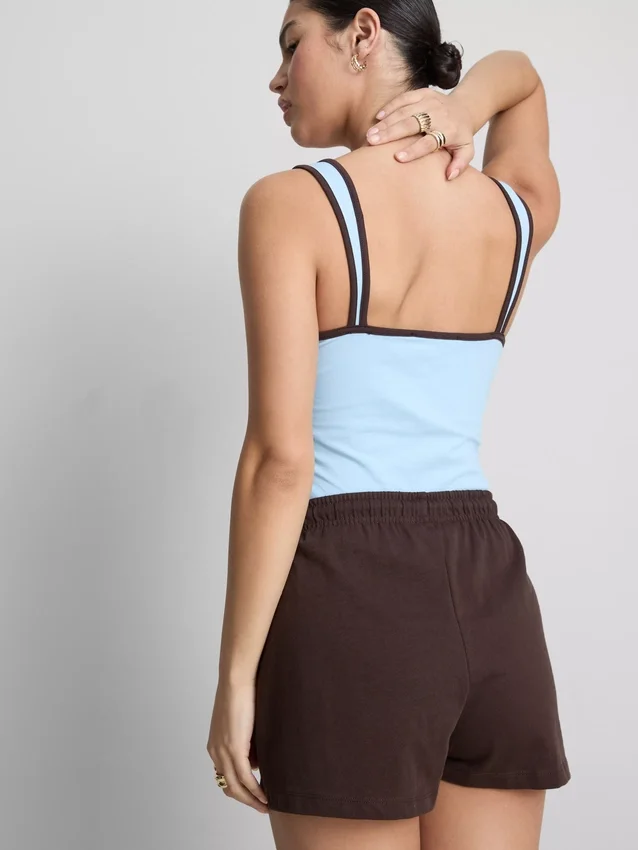 Sweetheart-Tanktop aus baumwollreichem Material