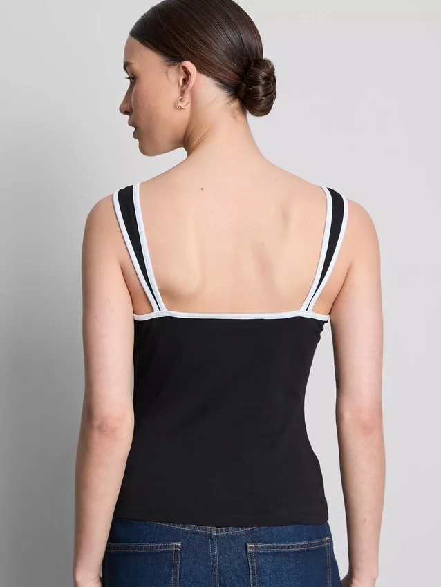 Sweetheart-Tanktop aus baumwollreichem Material