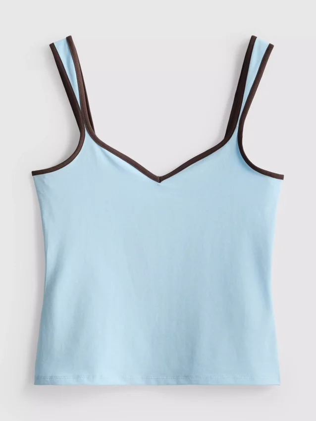 Sweetheart-Tanktop aus baumwollreichem Material
