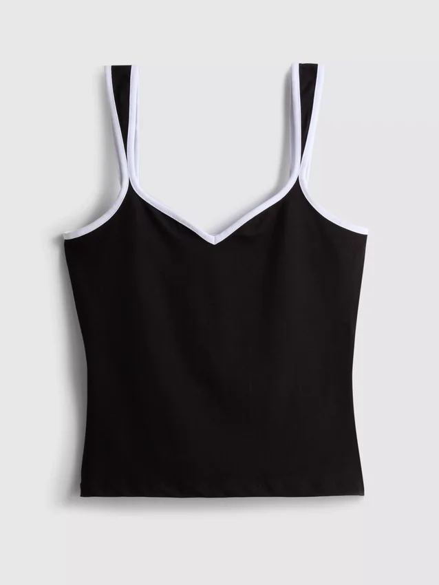 Sweetheart-Tanktop aus baumwollreichem Material