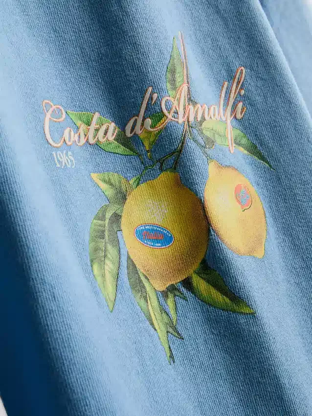 T-Shirt mit Amalfi-Zitronen-Motiv