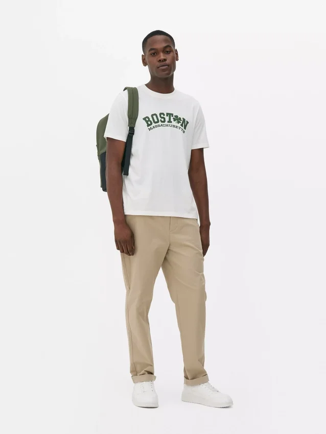 T-Shirt mit Boston-Aufdruck