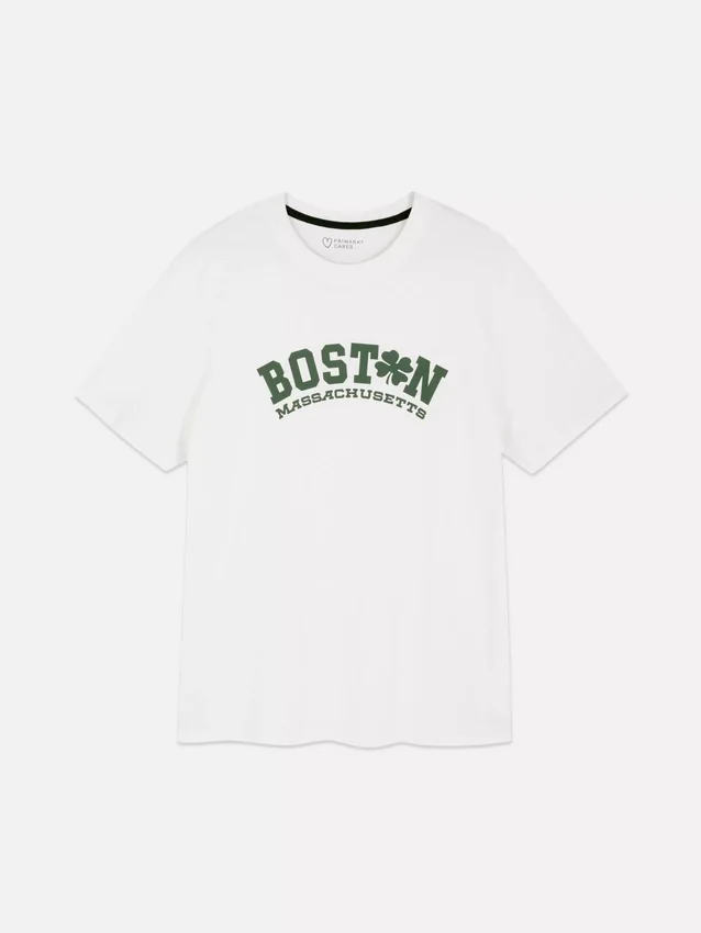 T-Shirt mit Boston-Aufdruck