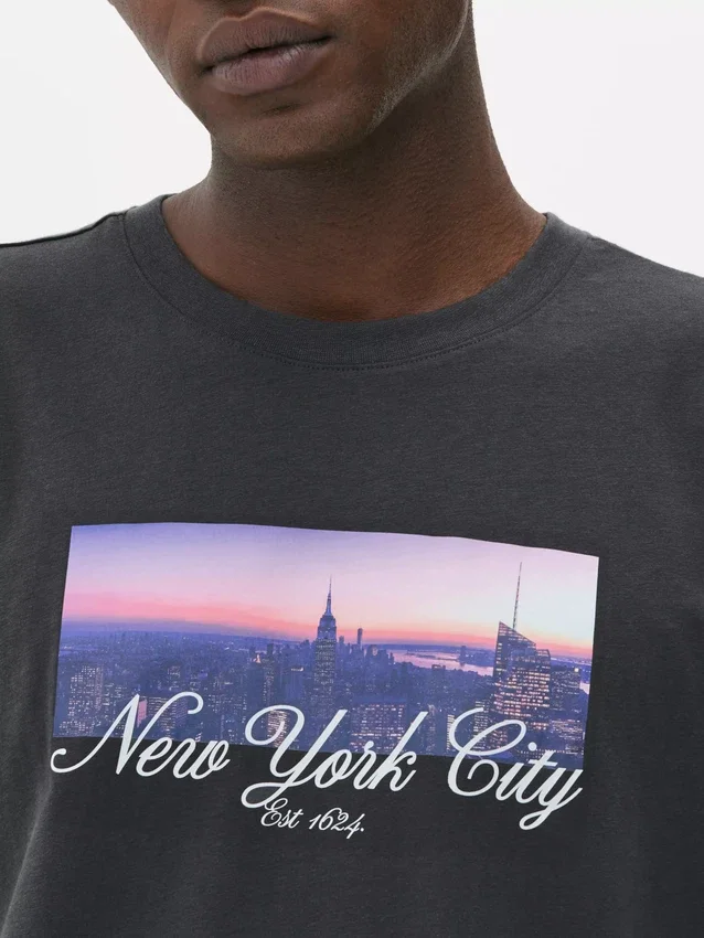 T-Shirt mit New-York-City-Aufdruck
