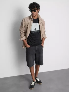 T-Shirt mit Surfer-Foto-Motiv