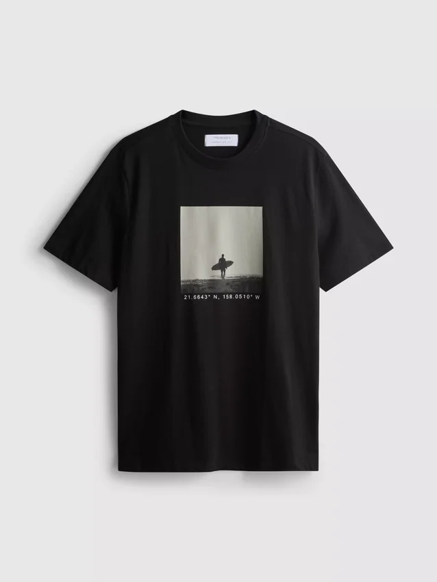 T-Shirt mit Surfer-Foto-Motiv