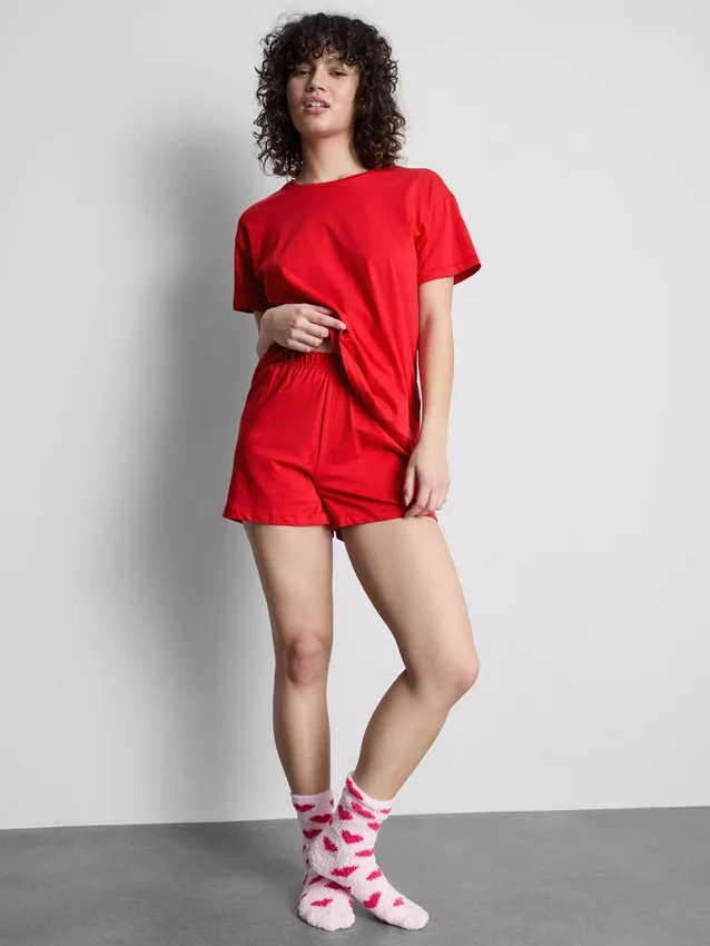 T-Shirt- und Shorts-Schlafanzug
