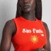 Tanktop mit Grafikprint aus baumwollreichem Rippstrick