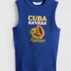 Tanktop mit Grafikprint aus baumwollreichem Rippstrick