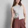 Tanktop mit Knopfleiste aus baumwollreichem Material