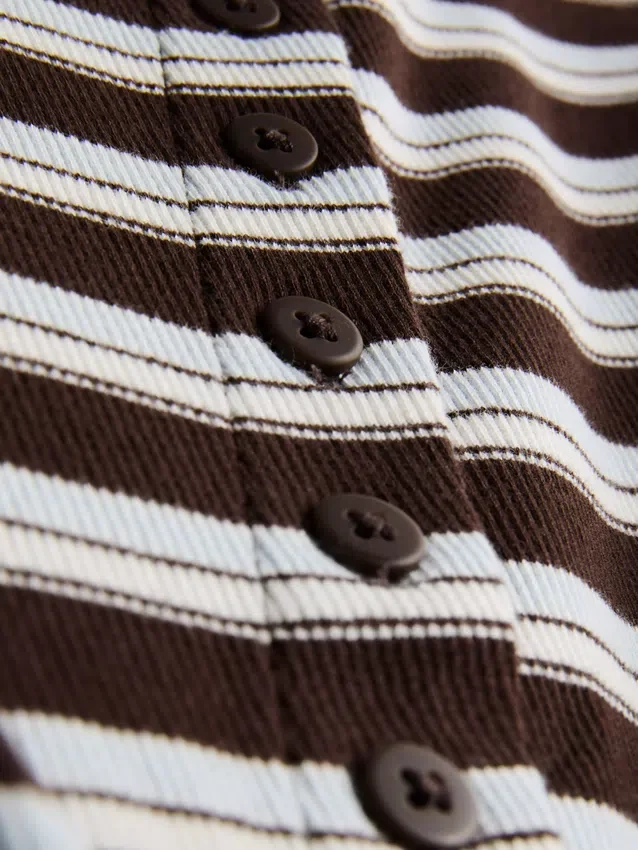 Tanktop mit Knopfleiste aus baumwollreichem Material