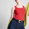 Tanktop mit quadratischem Ausschnitt