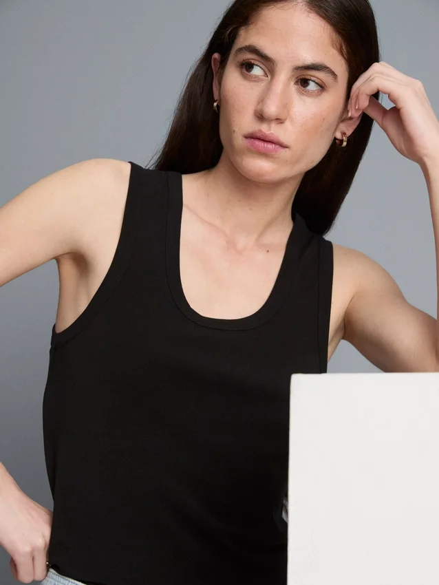 Tanktop mit U-Ausschnitt und Racerback