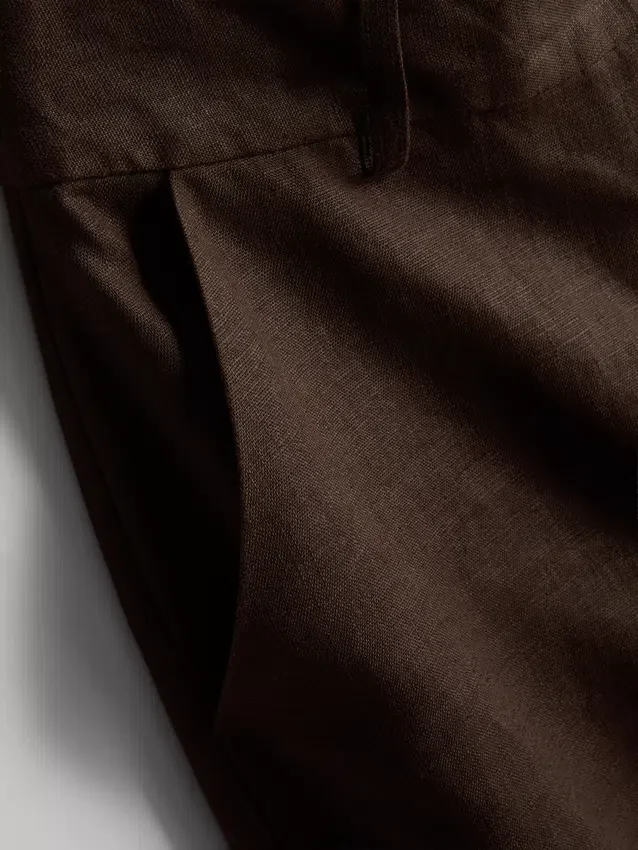 The Edit Bermuda shorts aus Leinen mit Falten