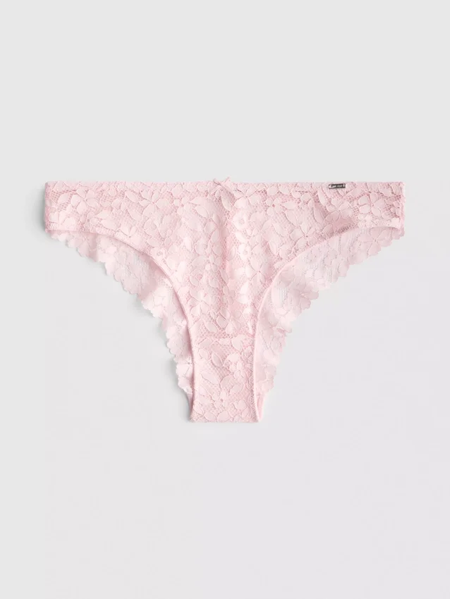 The Edit – Brasilianer-Slip mit Blumen-Spitze