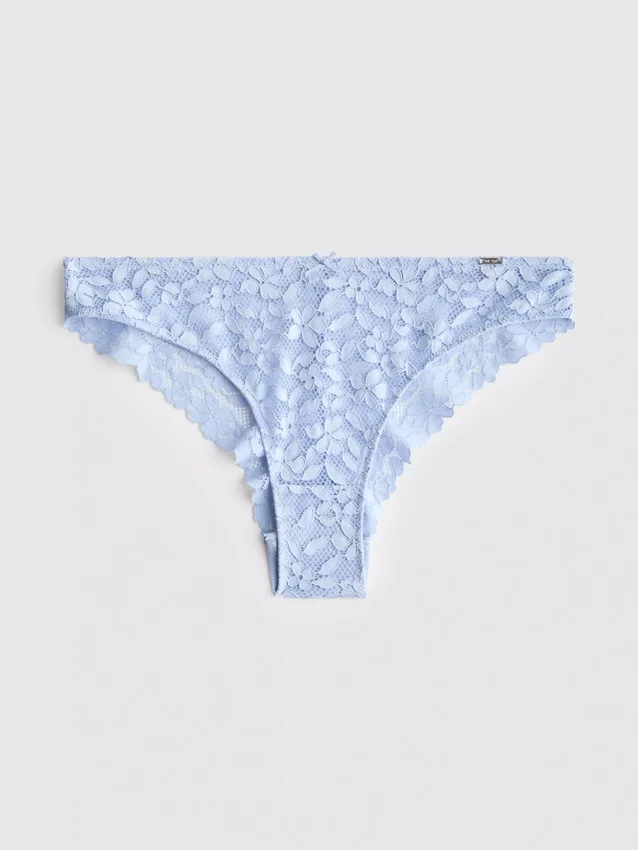The Edit – Brasilianer-Slip mit Blumen-Spitze