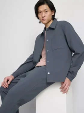 The Edit Jacke mit Piqué-Kragen