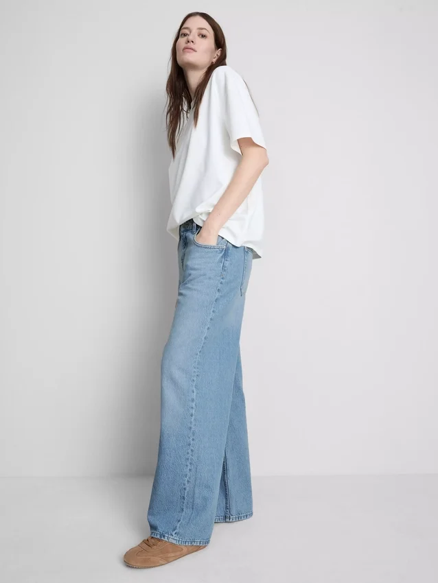 The Edit Jeans aus Baumwoll-Denim mit geradem Bein
