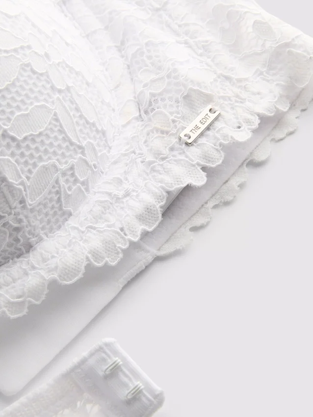 The Edit Push-up-BH aus floraler Spitze