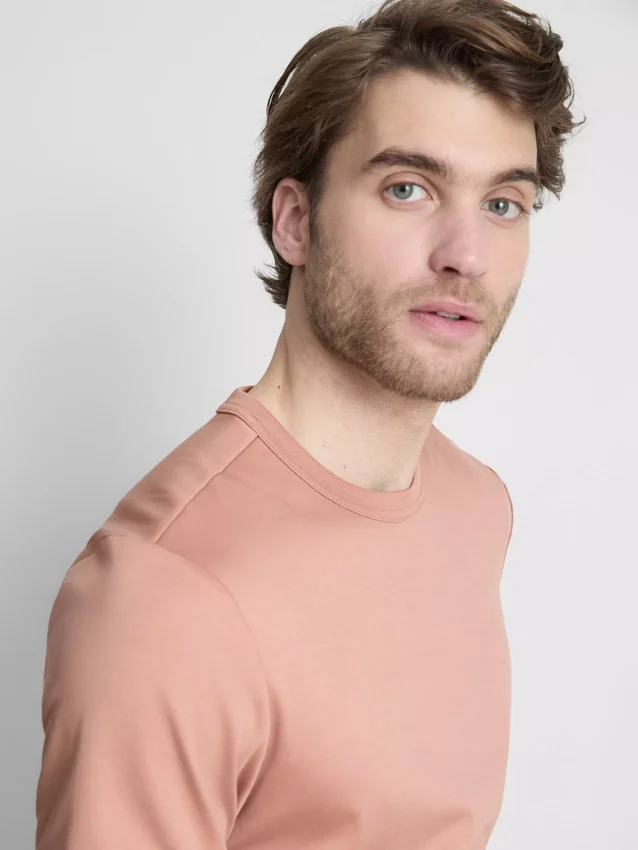 The Edit T-Shirt aus merzerisiertem Stoff in Slim-Fit-Passform