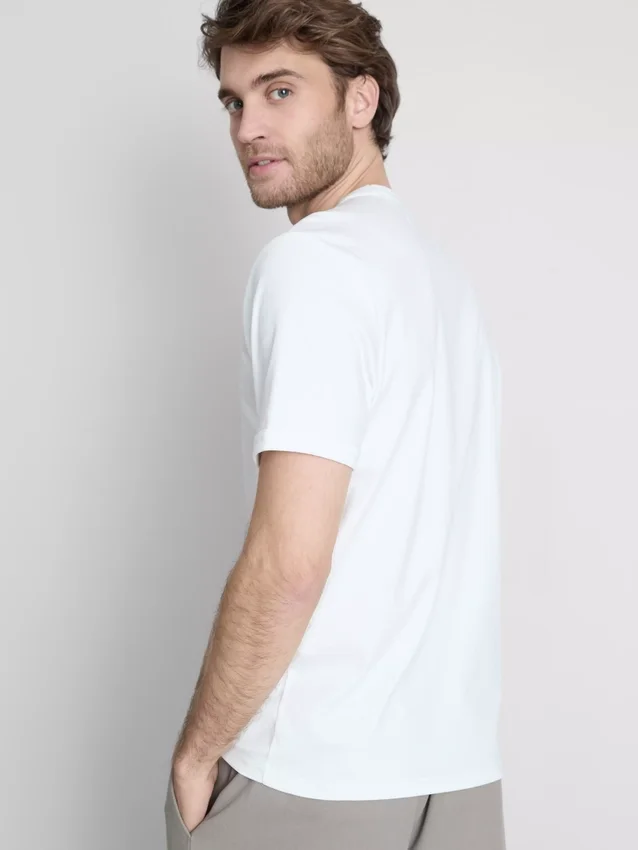 The Edit T-Shirt aus merzerisiertem Stoff in Slim-Fit-Passform