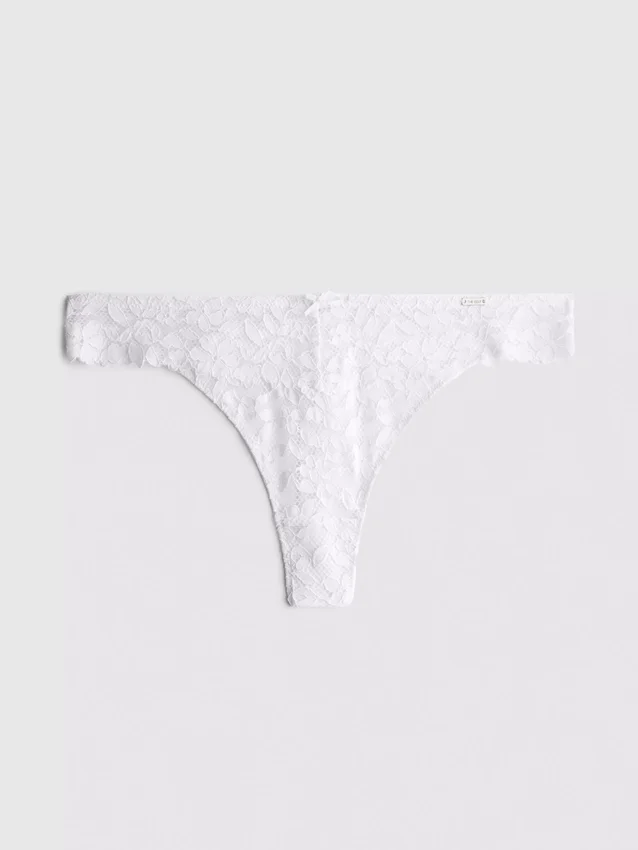 The Edit Tanga aus floraler Spitze