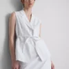 The Edit-Top aus Leinen mit Bindedetail