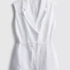 The Edit-Top aus Leinen mit Bindedetail