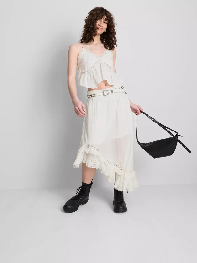 The Primark Scene | Asymmetrischer Maxirock mit Stickerei