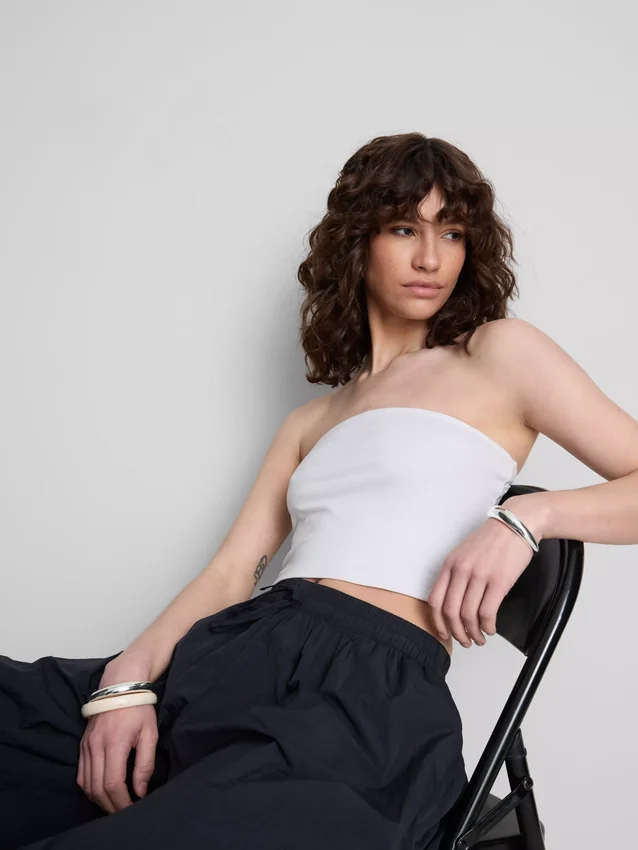 The Primark Scene | Bandeau-Top aus baumwollreichem Jersey