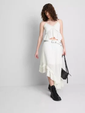 The Primark Scene | Baumwoll-Top mit Broderie-Muster, V-Ausschnitt und Spaghettiträgern