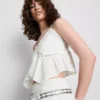 The Primark Scene | Baumwoll-Top mit Broderie-Muster, V-Ausschnitt und Spaghettiträgern