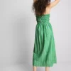 The Primark Scene | Gerafftes gestreiftes Bandeau-Midi-Kleid