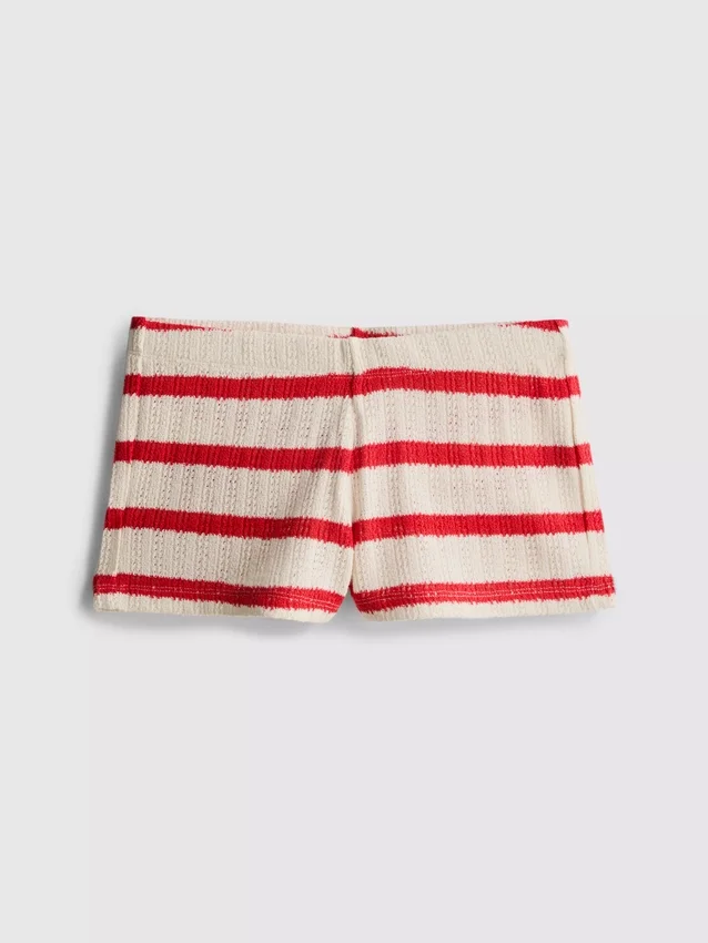 The Primark Scene | Gestreifte Micro-Shorts aus Häkelstoff
