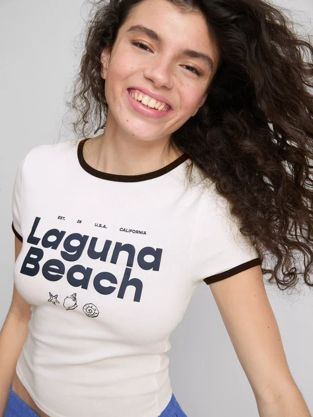 The Primark Scene | Kurzes «Laguna Beach»-Baby-T-Shirt