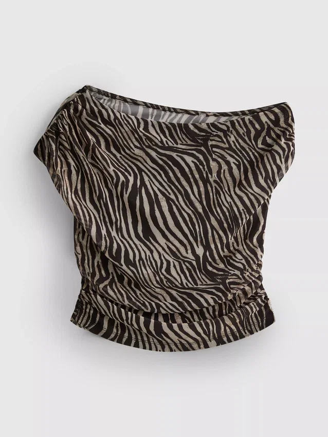 The Primark Scene | Kurzes, schulterfreies, transparentes Top