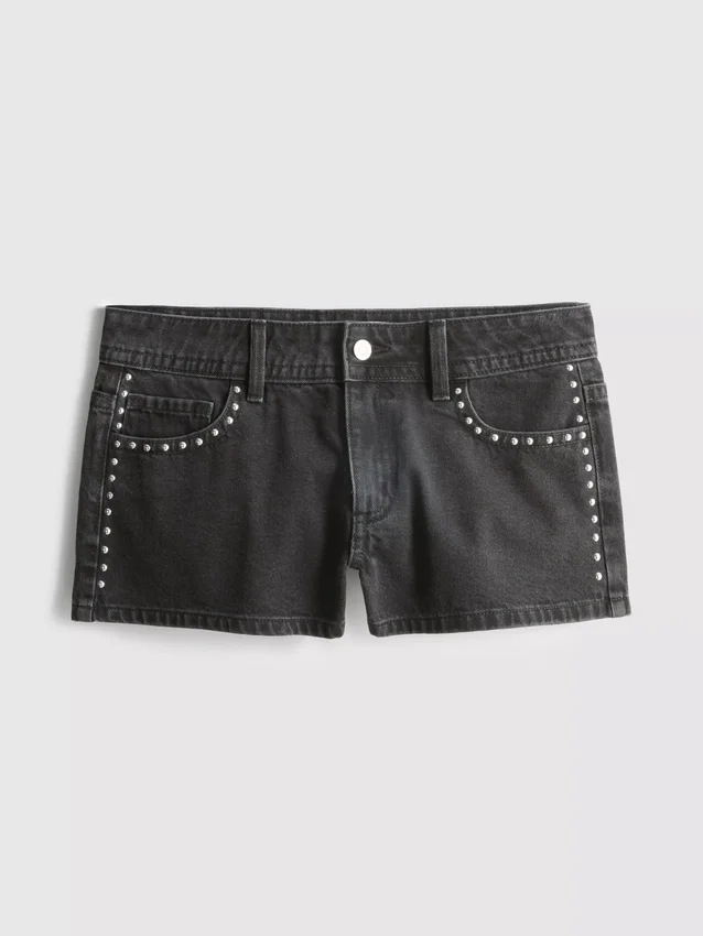The Primark Scene | Mikro-Shorts aus Baumwoll-Denim mit Nieten