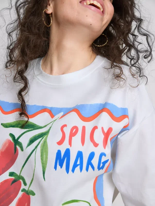 The Primark Scene | Oversized-Baumwoll-T-Shirt «Margarita»