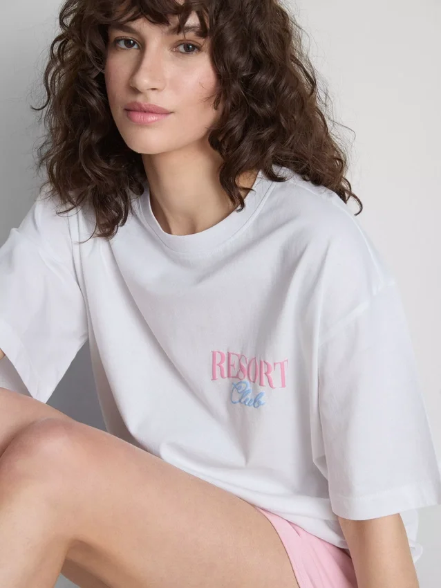 The Primark Scene | Oversized-Resort-T-Shirt aus Baumwolle