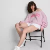 The Primark Scene | Sweatshirt mit Slogan und schulterfreiem Ausschnitt
