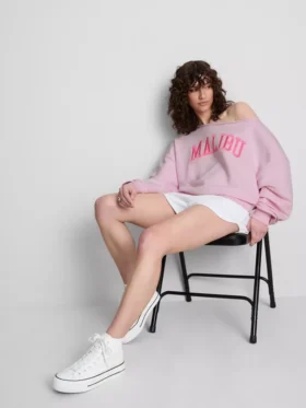 The Primark Scene | Sweatshirt mit Slogan und schulterfreiem Ausschnitt