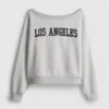 The Primark Scene | Sweatshirt mit Slogan und schulterfreiem Ausschnitt