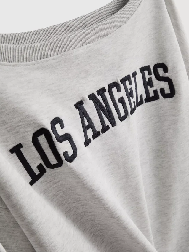 The Primark Scene | Sweatshirt mit Slogan und schulterfreiem Ausschnitt