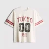 Tokyo Kurzarm-T-Shirt mit Used-Look und Grafikprint